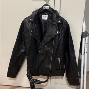 Old Navy women’s  Black Leather Jacket